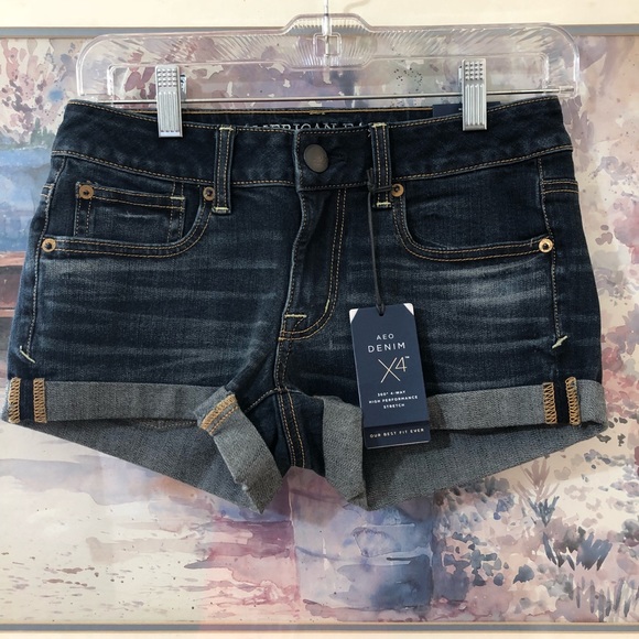 American Eagle Outfitters Pants - NWT AE Super Stretch Dark Wash Shortie